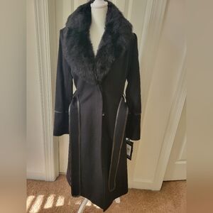 Badgley Mischka Fur Collar, M, Black